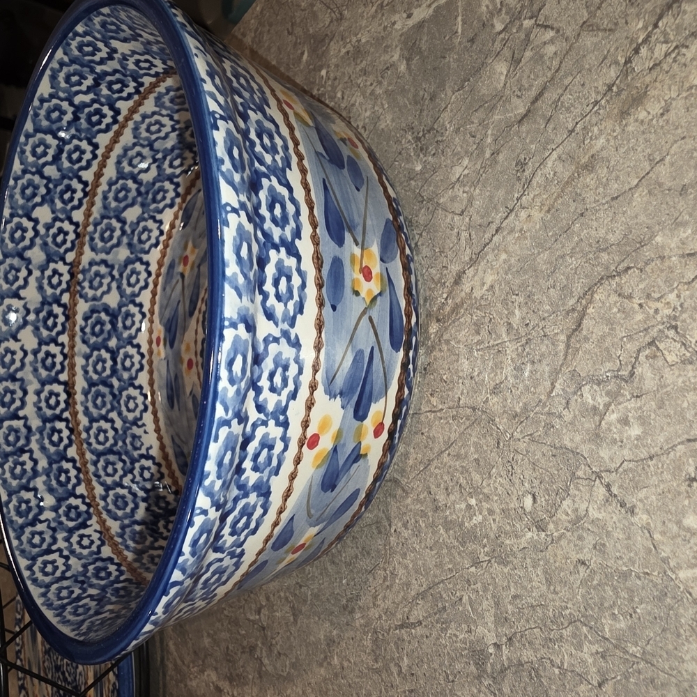 (J30) Temptations Blue and White Patterned Bowl Set - Picture 3 of 5